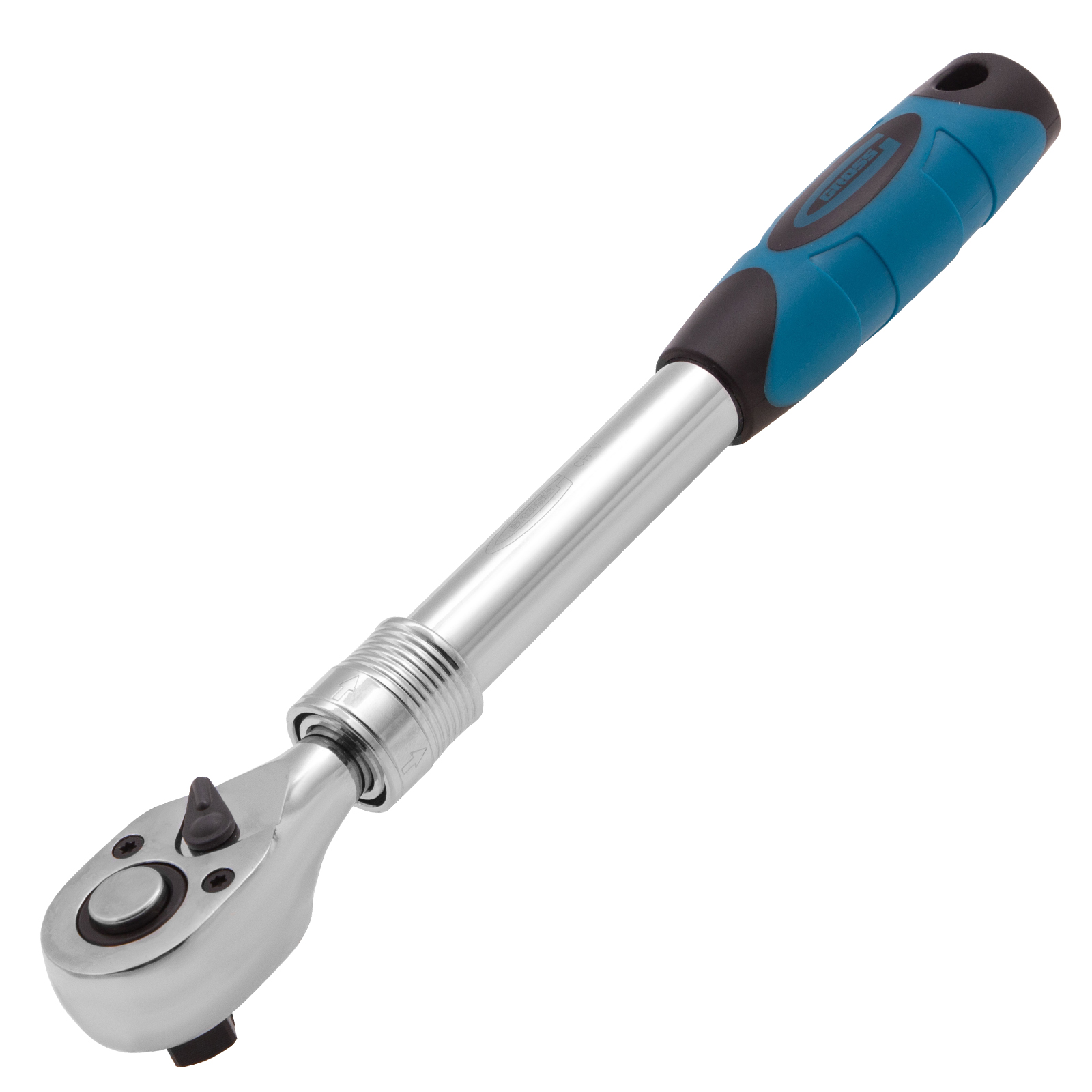 Ключ телескопический трещоточный 1/2", 305-445 мм, CrV, хромир., 2-х комп. рукоятка// Gross Ключ телескопический трещоточный 1/2", 305-445 мм, CrV, хромир., 2-х комп. рукоятка// Gross