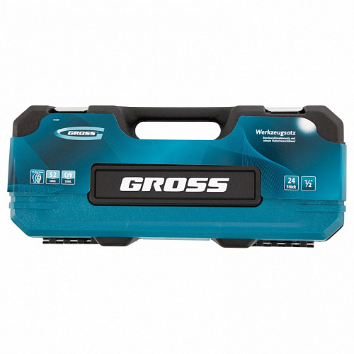 Набор инструментов, 1/2", CrV, 120 зубьев, 24 предмета// Gross Набор инструментов, 1/2", CrV, 120 зубьев, 24 предмета// Gross