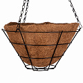 Кашпо подвесное с вкладышем из коковиты, конус, диаметр 30 см// Palisad Кашпо подвесное с вкладышем из коковиты, конус, диаметр 30 см// Palisad