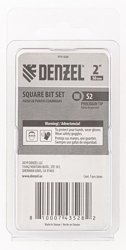 Набор бит, S2x2", 5 шт.// Denzel Набор бит, S2x2", 5 шт.// Denzel