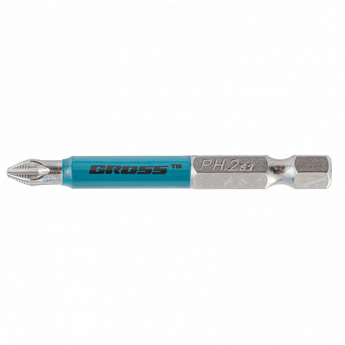 Набор бит PH2х60, сталь S2, 10 шт.// Gross Набор бит PH2х60, сталь S2, 10 шт.// Gross