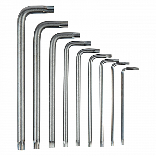 Набор ключей имбусовых Torx-Tempered, TT10-50, CrV, 9 шт., удлиненные// Deznel Набор ключей имбусовых Torx-Tempered, TT10-50, CrV, 9 шт., удлиненные// Deznel