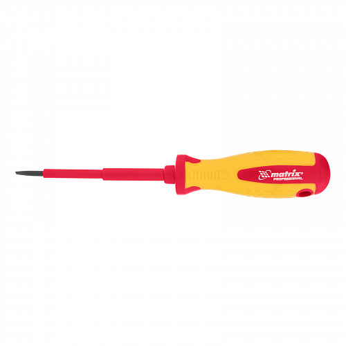 Отвертка Insulated до 1000 В, SL3,0x80 мм, CrMo, 2к рукоятка// Matrix Отвертка Insulated до 1000 В, SL3,0x80 мм, CrMo, 2к рукоятка// Matrix