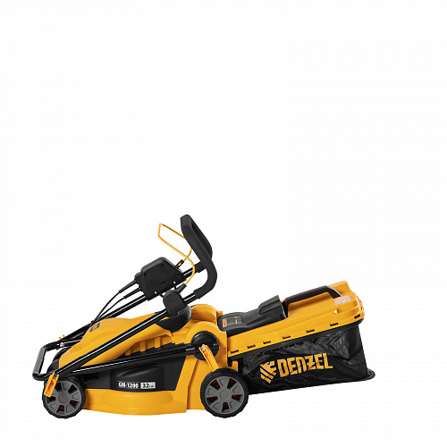 Газонокосилка электрическая GM-1200, 1200 Вт, шир. 32 см, 3 уров., травосб. 25 л.// Denzel Газонокосилка электрическая GM-1200, 1200 Вт, шир. 32 см, 3 уров., травосб. 25 л.// Denzel