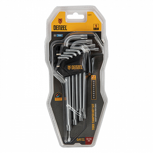 Набор ключей имбусовых Torx-Tempered, TT10-50, CrV, 9 шт., удлиненные// Deznel Набор ключей имбусовых Torx-Tempered, TT10-50, CrV, 9 шт., удлиненные// Deznel
