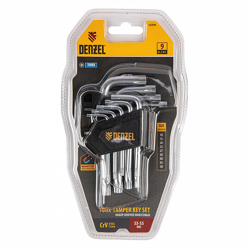 Набор ключей имбусовых Torx-Tempered, TT10-50, CrV, 9 шт.// Deznel Набор ключей имбусовых Torx-Tempered, TT10-50, CrV, 9 шт.// Deznel