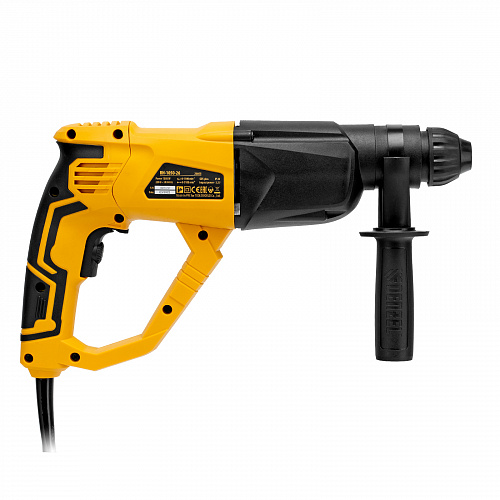 Перфоратор электрический RH-1050-26, SDS-plus, 1050 Вт, 3,2 Дж, 3 плюс 1 реж.// Denzel Перфоратор электрический RH-1050-26, SDS-plus, 1050 Вт, 3,2 Дж, 3 плюс 1 реж.// Denzel