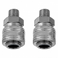 Муфта универсальная быстросъемная ("мама"), внешняя резьба 1/4", 2 шт.// Stels Муфта универсальная быстросъемная ("мама"), внешняя резьба 1/4", 2 шт.// Stels