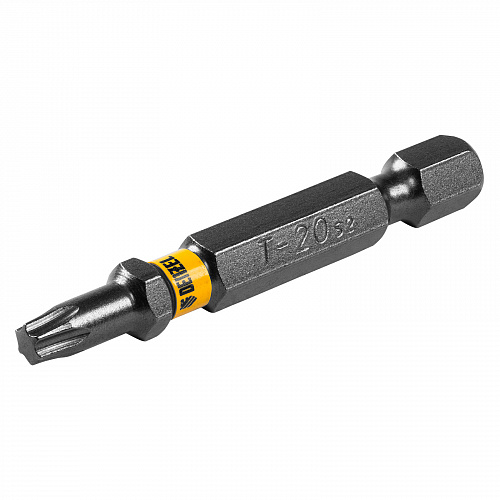 Набор бит TORX 20х50, сталь S2, шестигранный профиль, 10 шт.// Denzel Набор бит TORX 20х50, сталь S2, шестигранный профиль, 10 шт.// Denzel