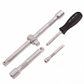 Набор инструментов, 1/2", 1/4", CrV, 12 гранные головки, пластиковый кейс, 76 предметов// Stels Набор инструментов, 1/2", 1/4", CrV, 12 гранные головки, пластиковый кейс, 76 предметов// Stels
